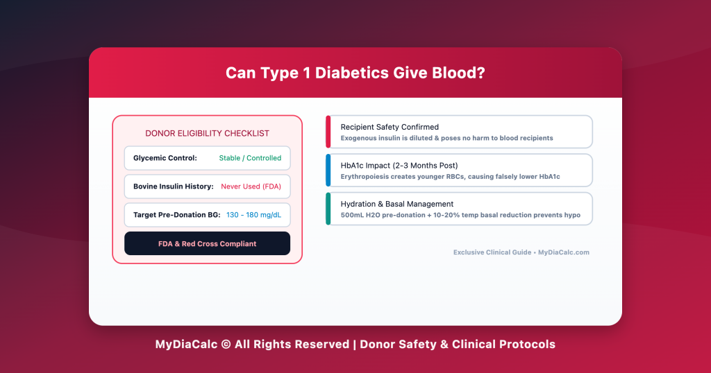 ?can type 1 diabetics give blood