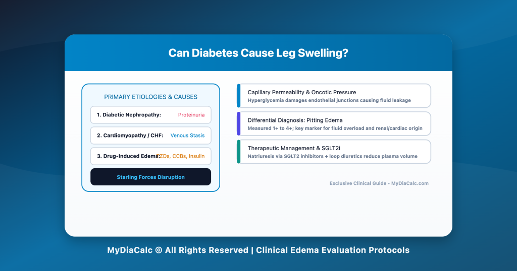 Can diabetes cause leg swelling?